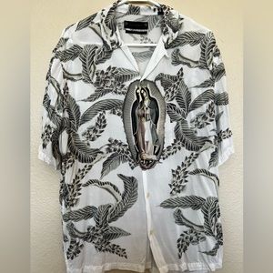 AllSaints Virgin Mary Button Down Shirt